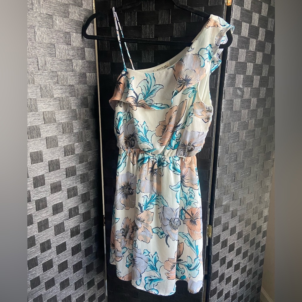 Monteau Floral One-Shoulder Dress